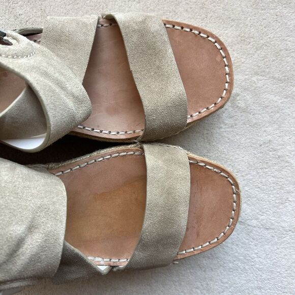Rag & Bone August Light Tan Suede Espadrille Sandals Women EU 38.5 US 8 - 8.5 - Picture 9 of 13